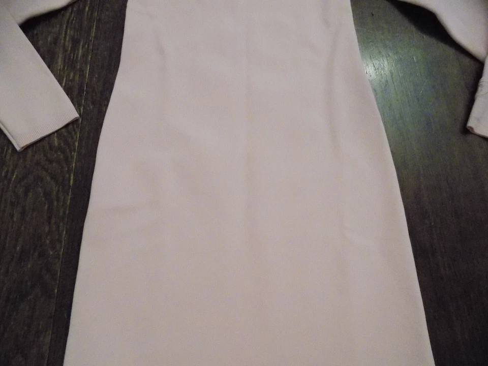 Vestido BURBERRY Londres Rosa Bordado Logo Ajustado Tejido Mangas Largas Talla XS ¡Sexy! Foto 3 de 4