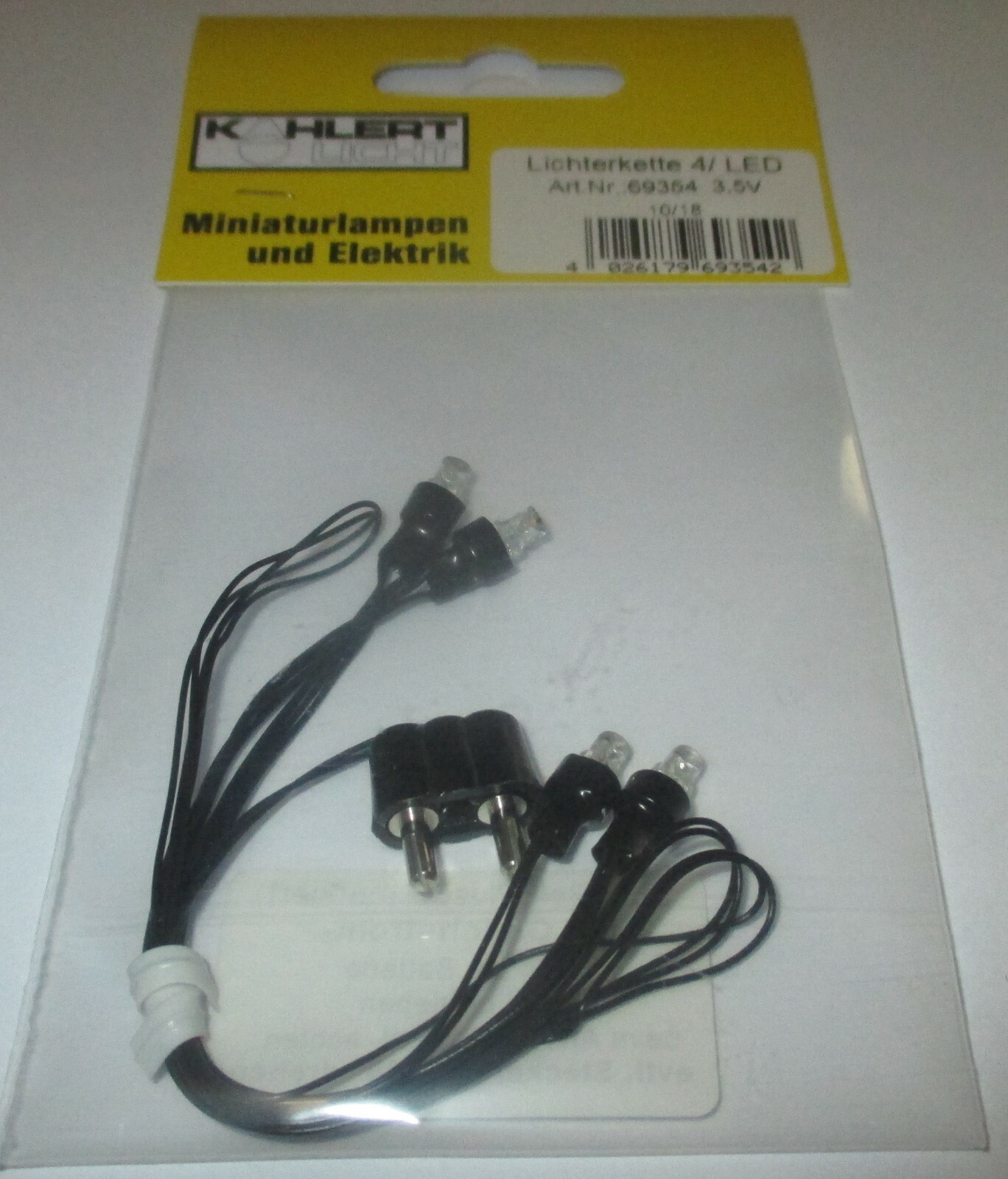 Kahlert - Led-lichterkette 4fach Für Krippen/puppenhaus 3,5 Volt