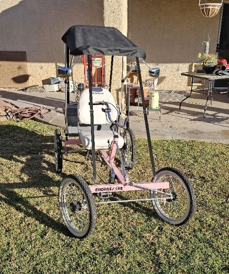 Rhoades car electric quadracycle, single seat, in very good