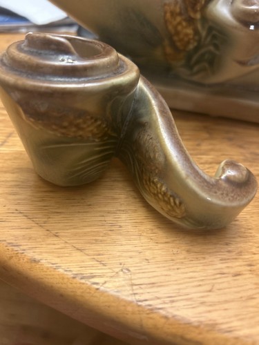Vintage Hull Art Pottery PARCHMENT & PINE bowl and candle sticks Console Bowl - Picture 4 of 9