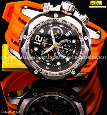 NEW Invicta Men 51mm Speedway Swiss Ronda Z60 Chronograph SS BLACK