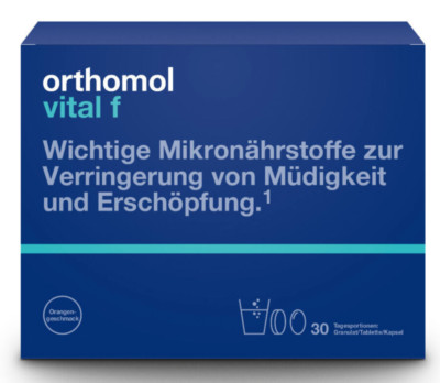 ORTHOMOL Vital F 30 Granulat Kapseln Kombi 2x15 St. 2x PZN 01319637 plus Proben