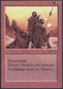 Desert Nomads Magic mtg Heavy Play, English Arabian Nights x1