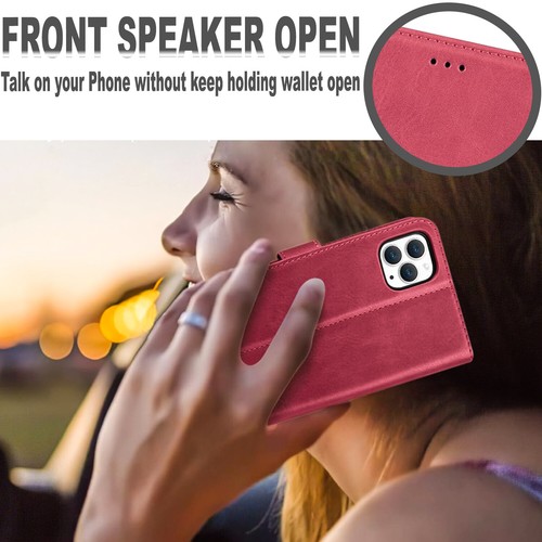Pour iPhone 11 Coque Téléphone/11 Pro Max Housse Support Portefeuille Antichoc + Verre Trempé - Photo 35 sur 48
