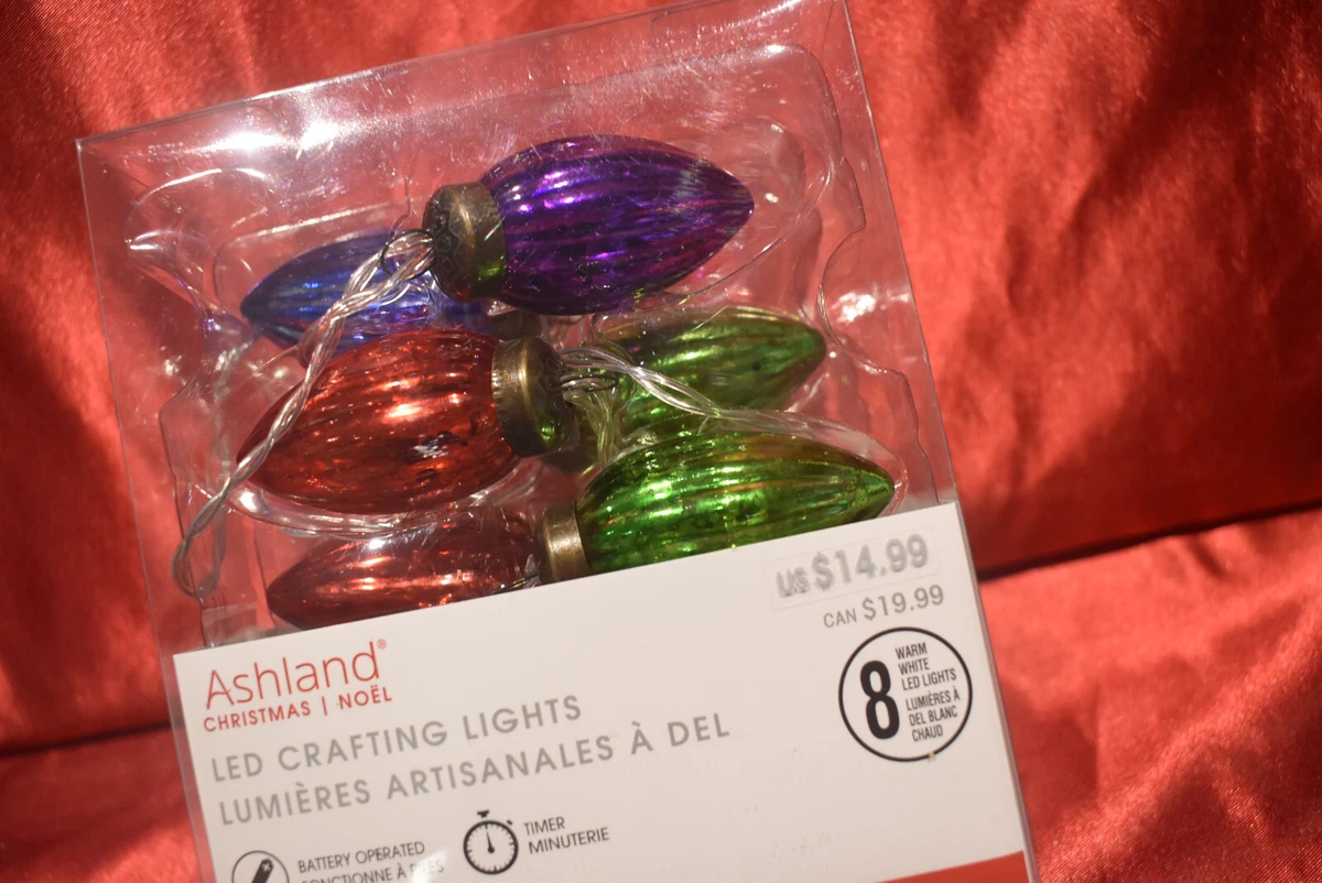 Ashland LED Crafting Lights 8 Warm White LED Lights 5 FT Battery