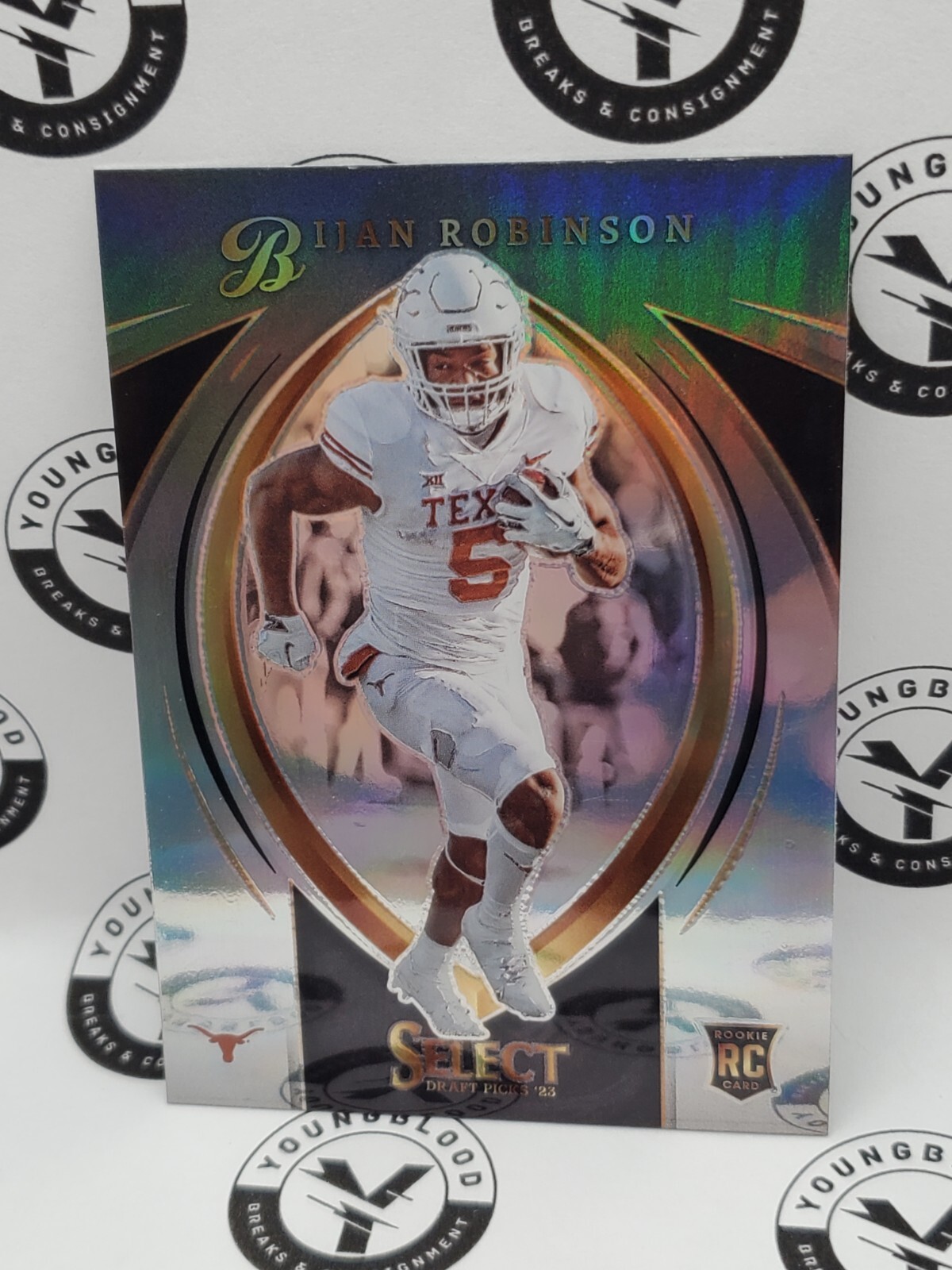 2023 Select Draft Picks Bijan Robinson Certified Rookies Silver Prizm #SCR-BR