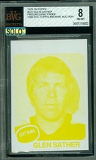 1975-76 TOPPS LOA # 222 GLEN SATHER PROOF BGS 8 MAC SOLO FINEST GRADE * 022