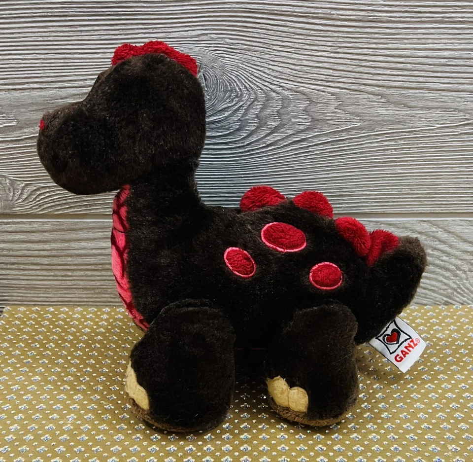 Ganz Cocoa Dinosaur Webkinz Brown Pink Stuffed Animal Plush Toy 9" No Code HM338 - Image 2 of 2