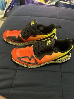 USED - adidas ZX 2K 4D Gradient FV9028- Sz 11 Men's, Neon Green
