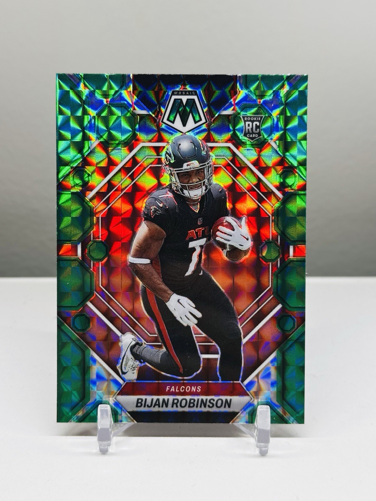 2023 Panini Mosaic - Rookie Bijan Robinson #284 Green Mosaic Prizm (RC)