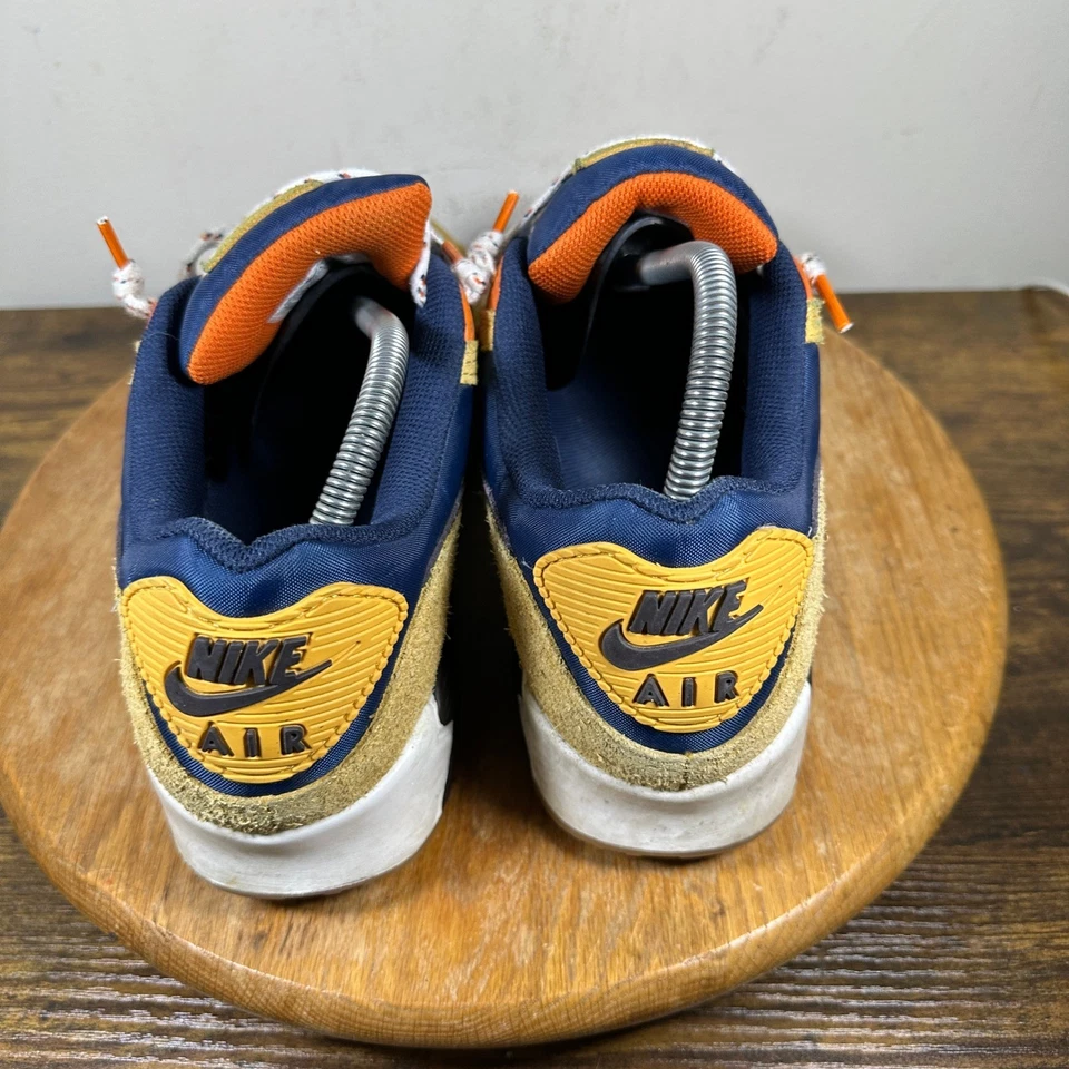 Nike Air Max 90 DZ5175-200 Hombres Talla 10.5 Amarillo Azul Naranja Zapatos Atléticos Foto 2 de 4