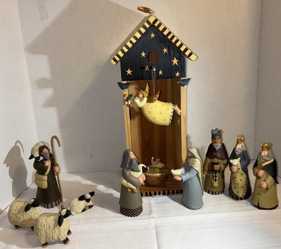 Williraye Studio WW2619 Nativity Set  12 Pieces Included Has Some Flaws Look