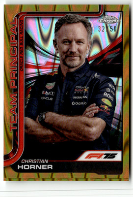 Topps Chrome Formel 1 2025 No. 192 Christian Horner Team Principal Gold 32/50