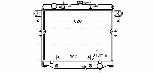 TO2329 AVA Radiator FIT TOYOTA LAND CRUISER  (1998) LAND CRUISER 100 4.7