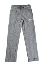 Boys Nike Sportswear Club Fleece Open Hem Sweatpants Gray Small 21x24