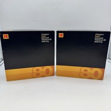 Lot of 2 Kodak Carousel Transvue 80 Slide Trays w/ Boxes Vintage 1983 USA