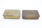 F x2 Antique WW1 Princess Mary Christmas Tins, 1914 British Military No Contents