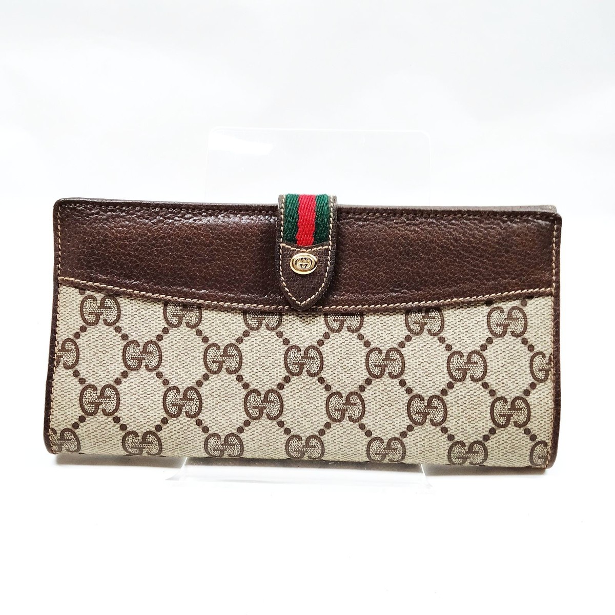 Vintage Gucci Long Wallet Brown PVC 455393 | eBay