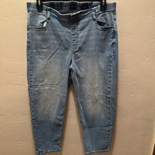 J. Jill Denim High-Rise Straight-Leg Crop Jeans Light Wash Stretch Womens Sz 16r