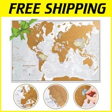 Unique Scratch Off Travel Map - Cartographic Detail