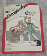 Dress Girls 4 Tiered Simplicity 6179 Sewing Pattern VTG Cinderella V Waist EB35