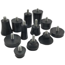 Rubber Adjustable Feet M6 M8 M10 Screw in Height Levelling Machine Furniture Leg