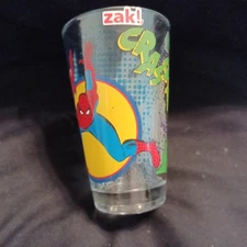 ZAK! OLD SCHOOL HULK & SPIDER MAN 5'' DRINKING GLASS