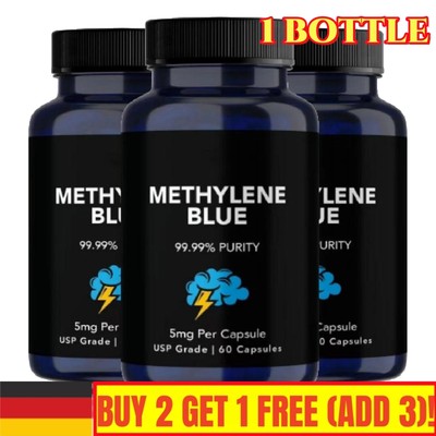 Methylene Blue Capsules 5mg - USP Grade, 99.99% Purity, 60 Capsules