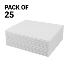 Oil Spill Pads - Hydrophobic Oil Soak Mats Oil, Fuel Wipers (PACK OF 25)