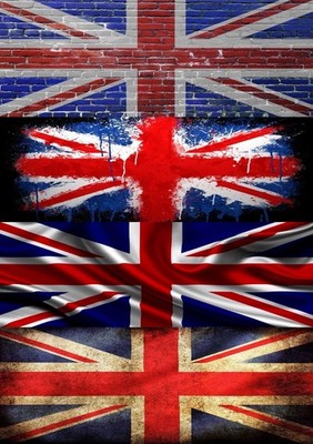 Union Jack England Großbritannien Flagge Land Stadt A3 A4 Druck Poster ungerahmt Deko