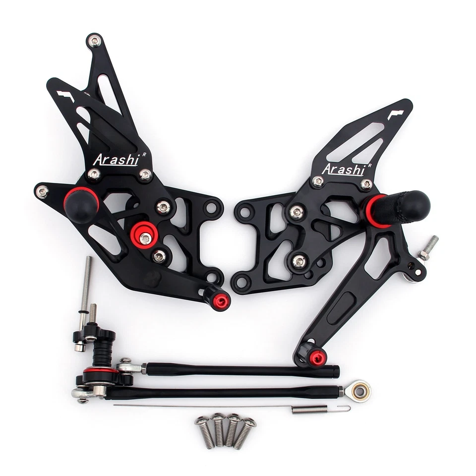 Rearset Rear set Fit For Honda CBR600RR CBR 600 RR 2007-2008 Black, - Изображение 2 из 4