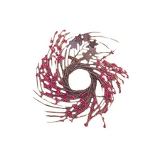 CWI Gifts Pip and Twig with Rusty Star Wreath, 10-Inch, Red