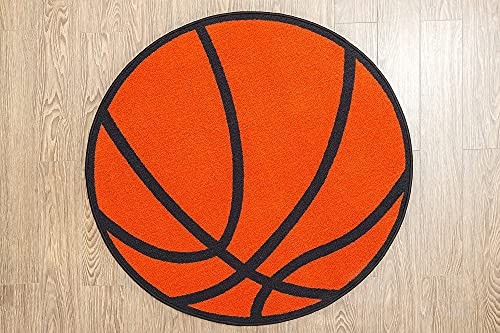  Basketball Round Play Area Rugs for Kids | Round Shaped | Kindergarten 
