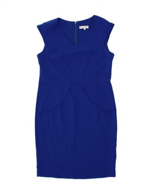 CARLA FERRONI Womens Sleeveless Sheath Dress IT 44 Medium Blue Polyester LR06