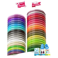 640ft 40-Color 3D Pen Filament Refills - Eco-Friendly PLA, 1.75mm Compatibility
