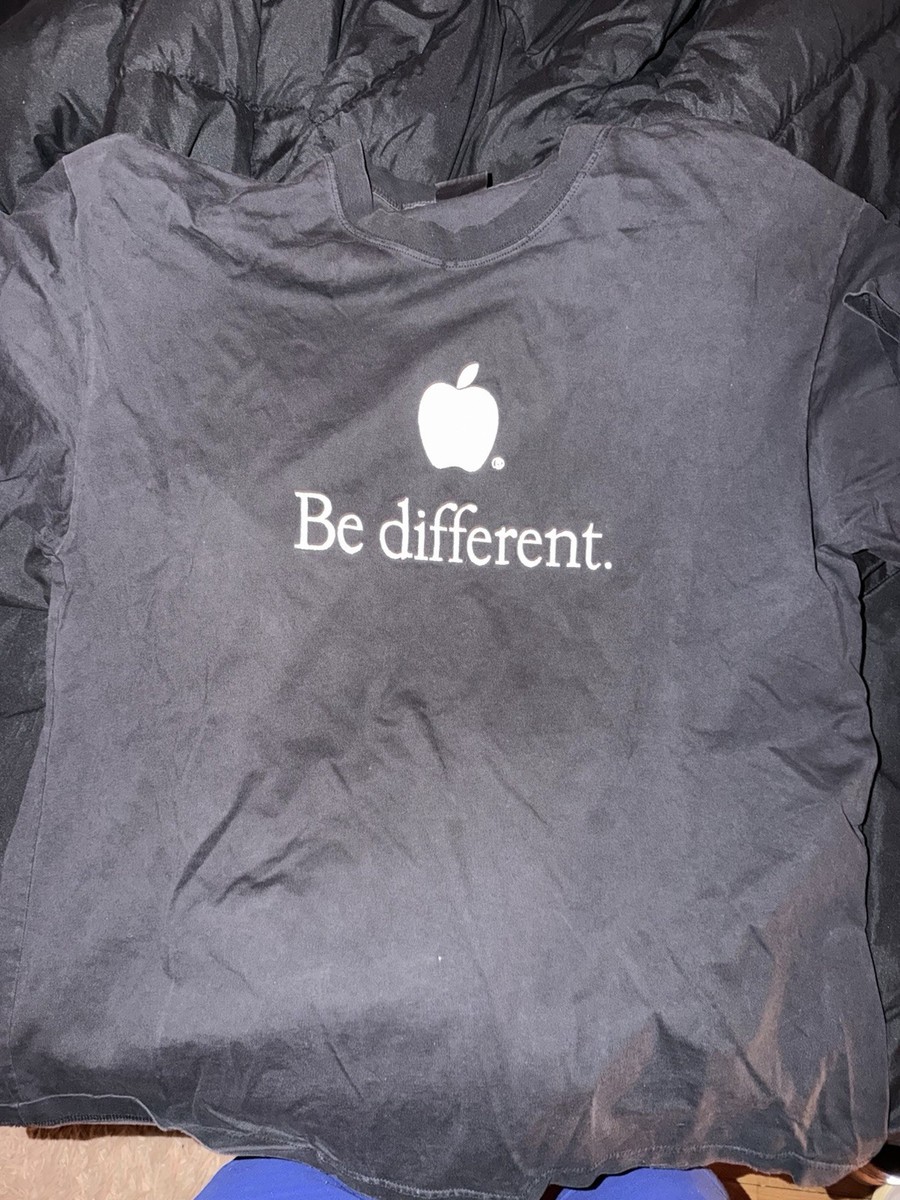 Balenciaga Apple Logo Be Different Black Men's Short Sleeve Balenciaga Apple Logo Be Different Black Men's Short Sleeve