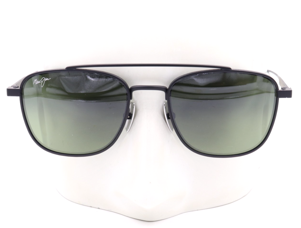 New Maui Jim Kahana Aviator Matte Black Sunglasses HTS640-02