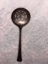1881 Rogers Silverplate Antique Slotted Spoon with Floral Handle