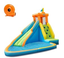 Costway Kids Bounce House Castle Splash Water Pool with 740W Blower