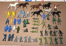 Vintage MPC Figures- Mixed Lot of Army, Cowboys, Indians, Astronauts, Horses