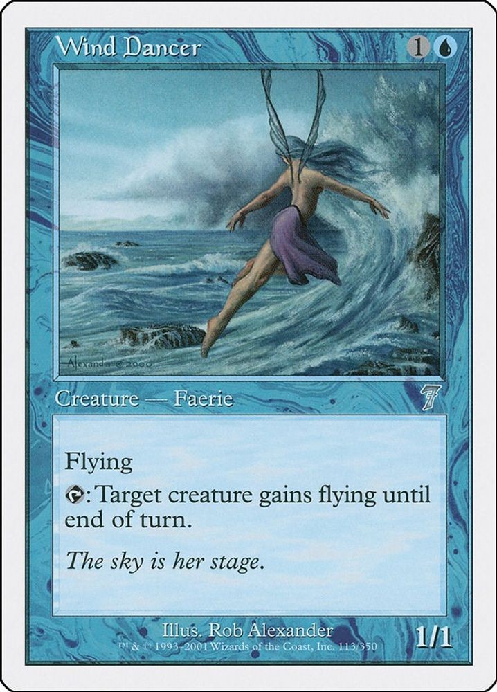 2001 Magic: The Gathering: 7th Edition - Wind Dancer (#113, Uncommon, Near Mint)