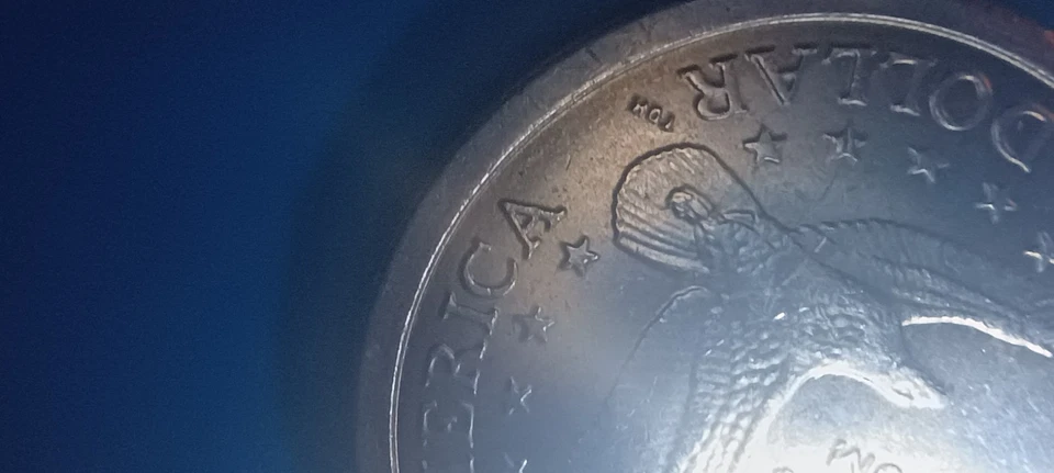 2000-P WOUNDED EAGLE Sacagawea Rare ERROR coin - Image 3 of 4