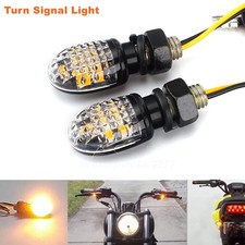 Motorcycle Mini LED Blinker Lights Turn Signals For Honda Harley Kawasaki Yamaha