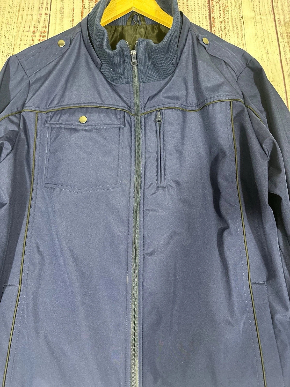 Baubax Jacket Size XXL Blue Full Zip Stand Collar Lightweight Casual Travel - product detail image 14