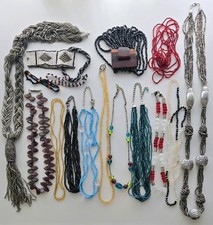 Vintage - Mod Crafters GLAS HALSKETTE & ARMBAND KONVOLUT! Verschleißreparatur Mehrzweck Ernte
