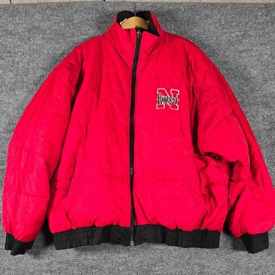 Nebraska Cornhuskers VTG Pro Player   Puffer XXL  Reversible Jacket READ!