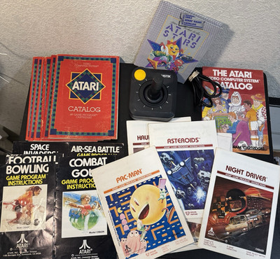 Lot of 25 Atari Original Instructions Manuals Authentic & Gemstik - UNTESTED