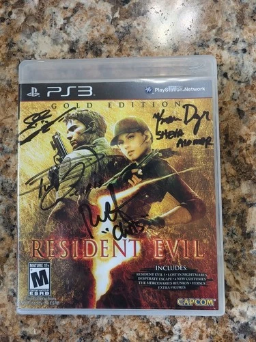 Resident Evil 5 Gold Edition PS3 Complete Tested SIGNED by 3 actors