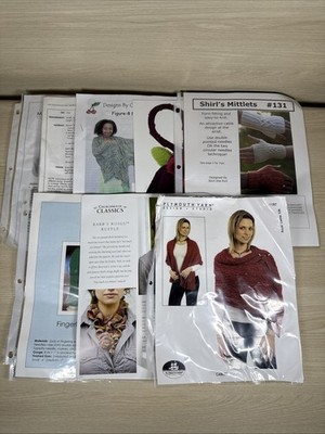 Lot 8 Crochet & Knitting Pattern Instruction Booklets Shall, Scarf, Mittlets