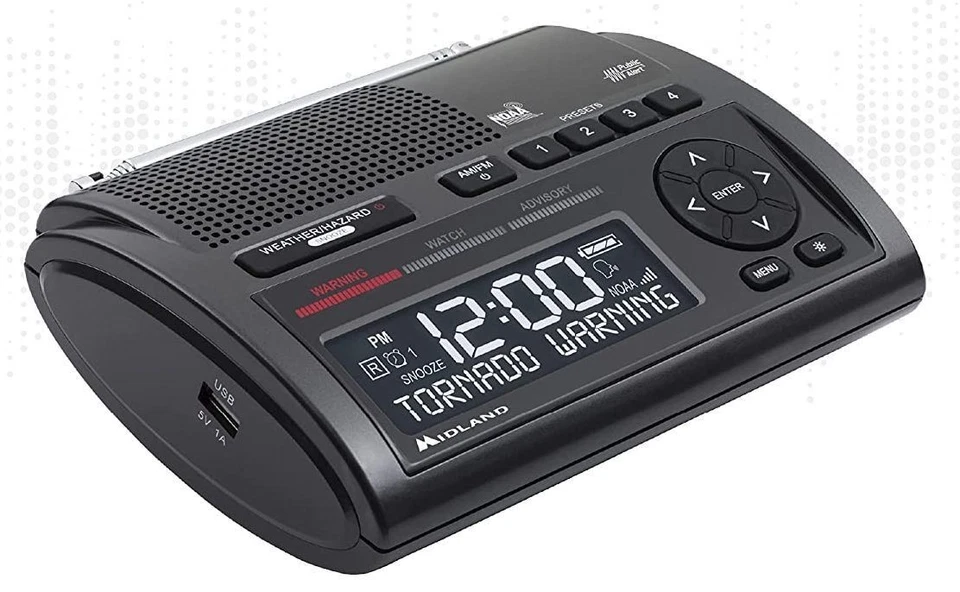 Midland WR400 Deluxe NOAA Emergency Weather Alert Radio w/ AM FM Radio *NEW* - Image 2 of 4